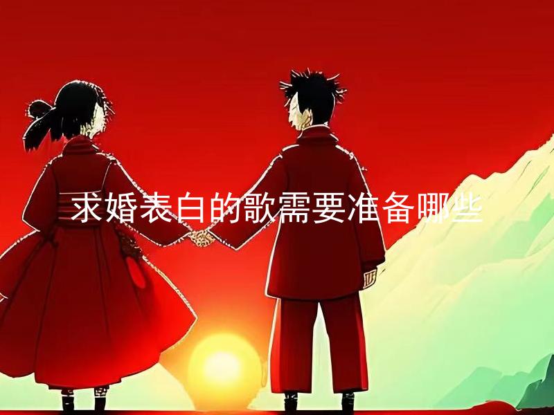 求婚表白的歌需要准备哪些