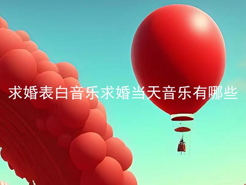求婚表白音乐求婚当天音乐有哪些
