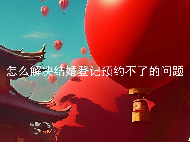 怎么解决结婚登记预约不了的问题