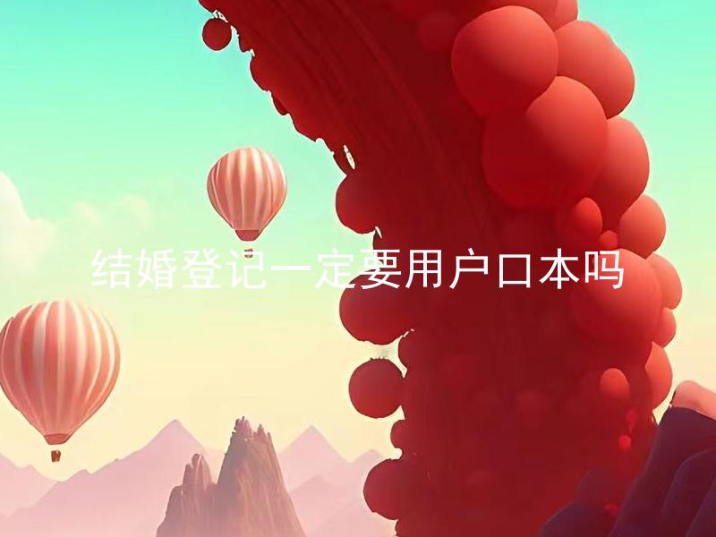 结婚登记一定要用户口本吗