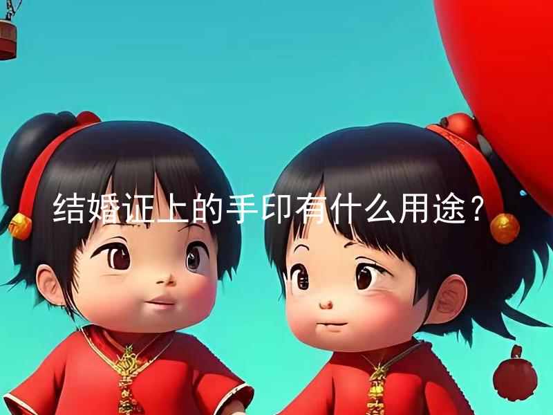 结婚证上的手印有什么用途？