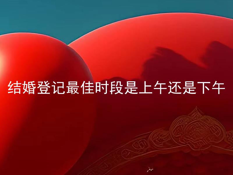 结婚登记最佳时段是上午还是下午