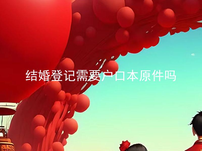 结婚登记需要户口本原件吗