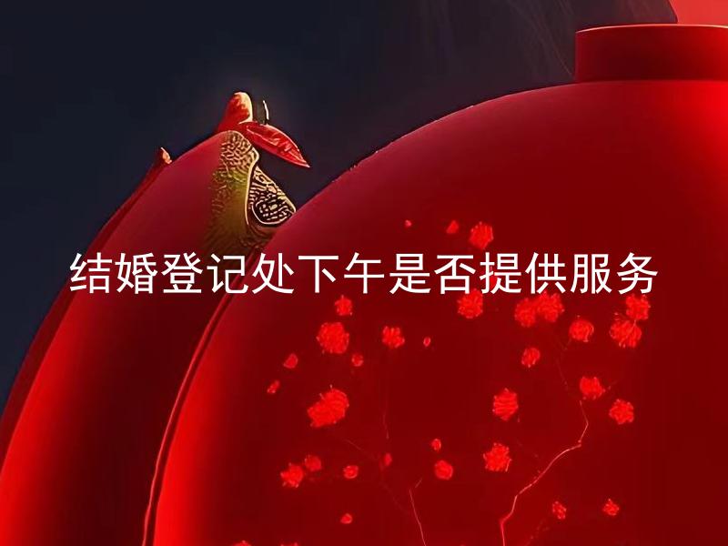 结婚登记处下午是否提供服务