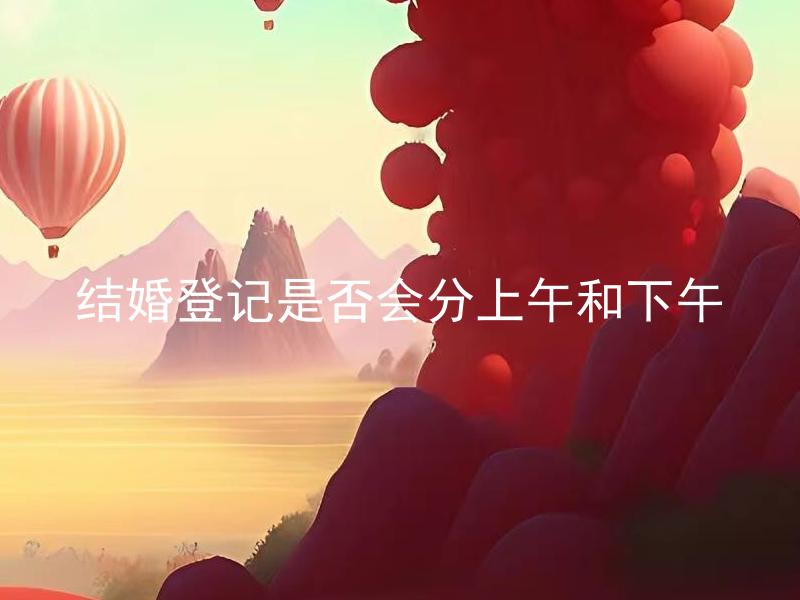 结婚登记是否会分上午和下午