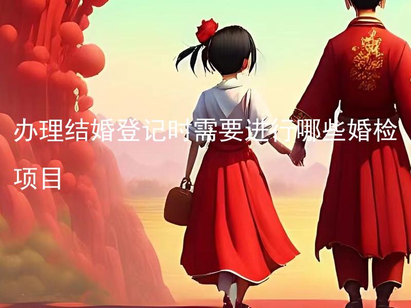 办理结婚登记时需要进行哪些婚检项目