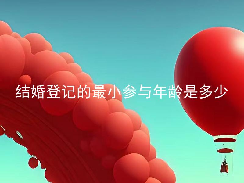 结婚登记的最小参与年龄是多少