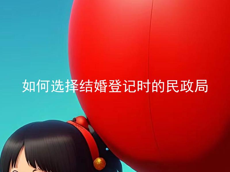 如何选择结婚登记时的民政局