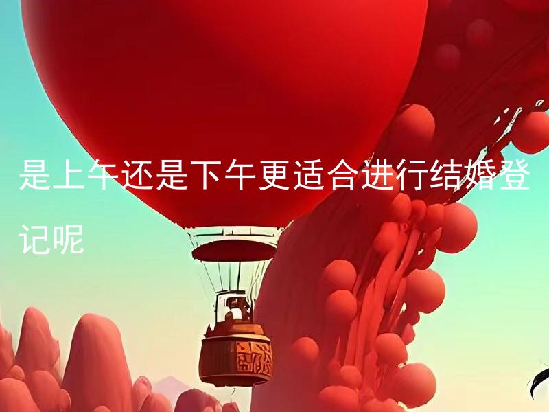是上午还是下午更适合进行结婚登记呢