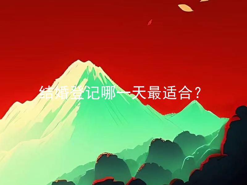 结婚登记哪一天最适合？