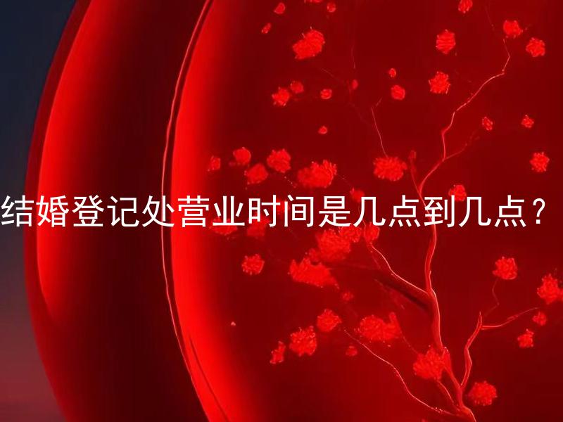 结婚登记处营业时间是几点到几点？