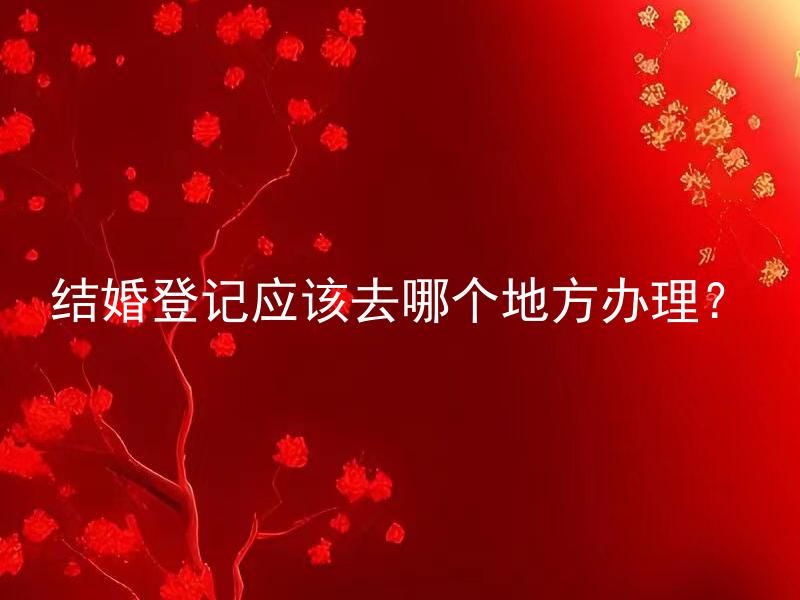结婚登记应该去哪个地方办理？