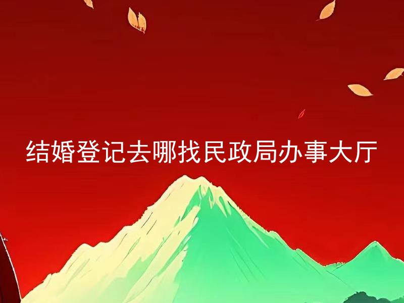 结婚登记去哪找民政局办事大厅
