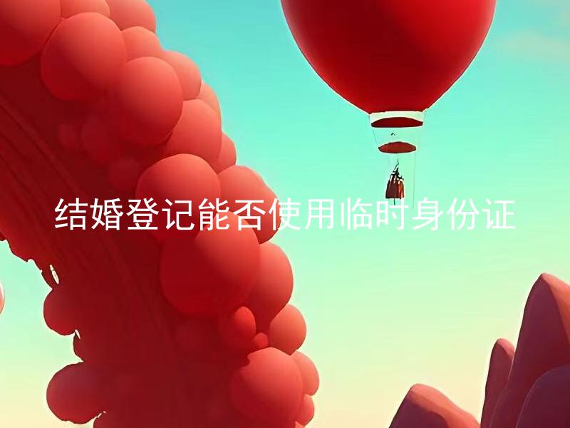 结婚登记能否使用临时身份证 结婚登记时能否使用临时身份证，应该注意些什么？