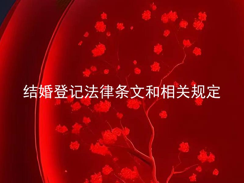 结婚登记法律条文和相关规定