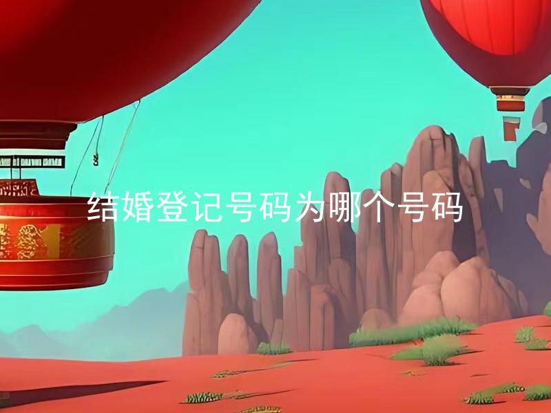 结婚登记号码为哪个号码
