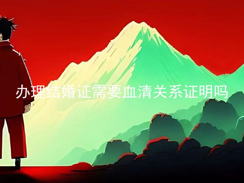 办理结婚证需要血清关系证明吗
