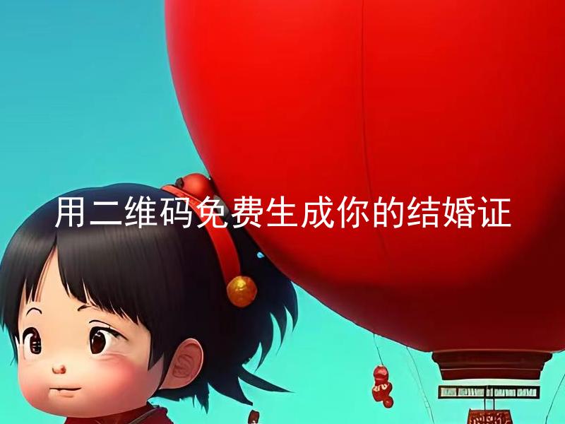 用二维码免费生成你的结婚证