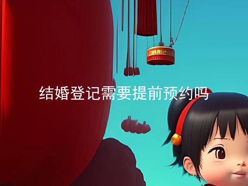 结婚登记需要提前预约吗