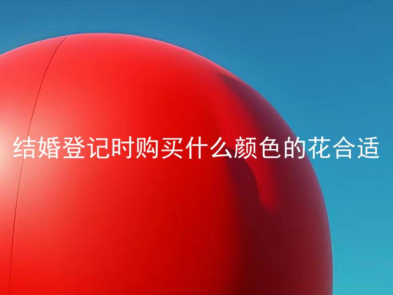 结婚登记时购买什么颜色的花合适