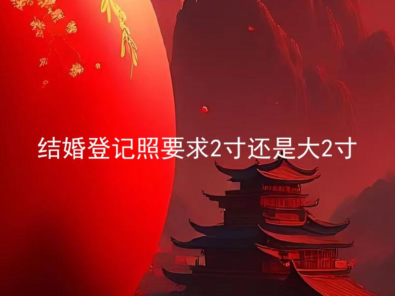 结婚登记照要求2寸还是大2寸
