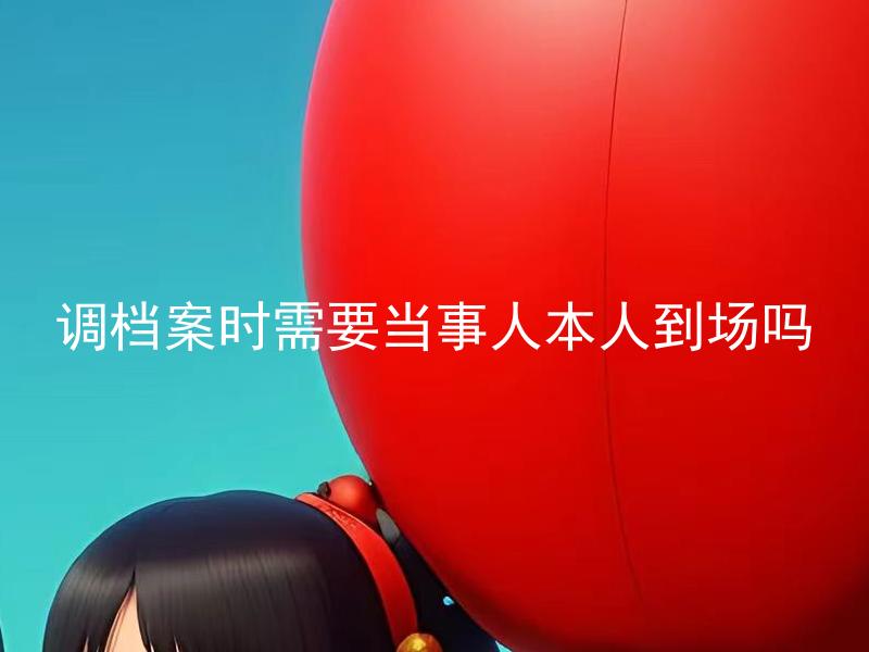 调档案时需要当事人本人到场吗
