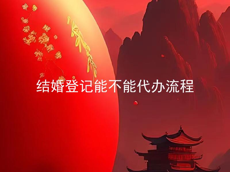 结婚登记能不能代办流程