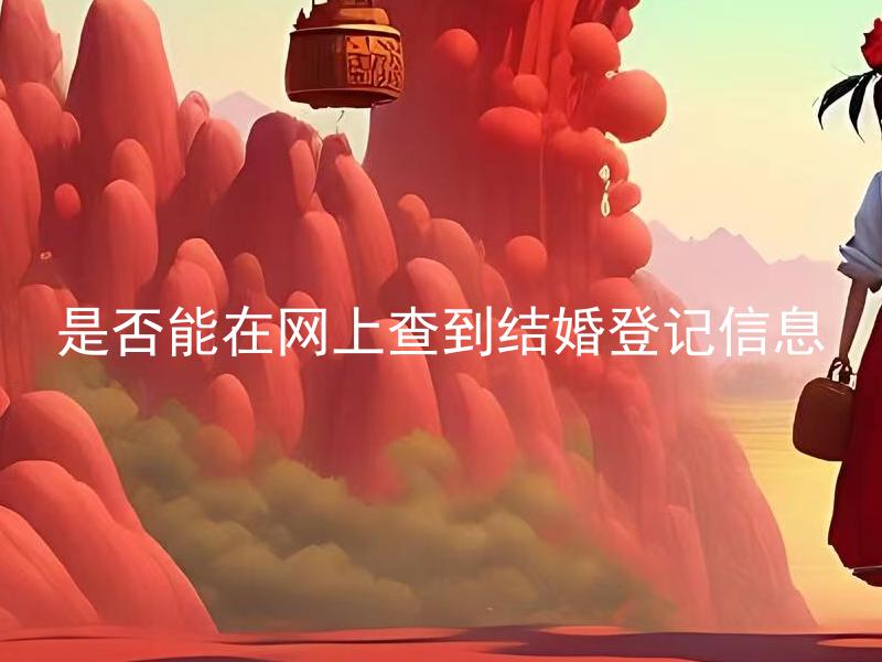 是否能在网上查到结婚登记信息