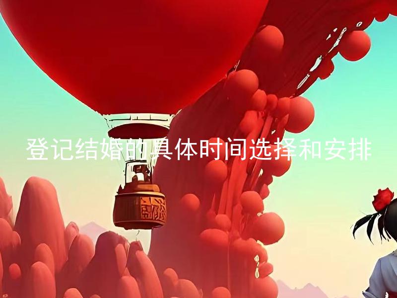 登记结婚的具体时间选择和安排