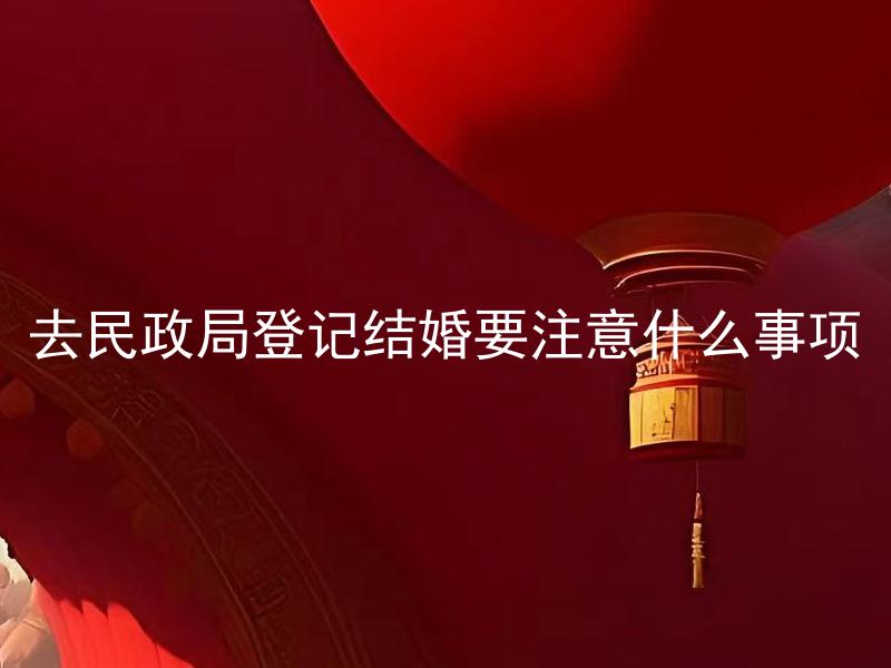 去民政局登记结婚要注意什么事项