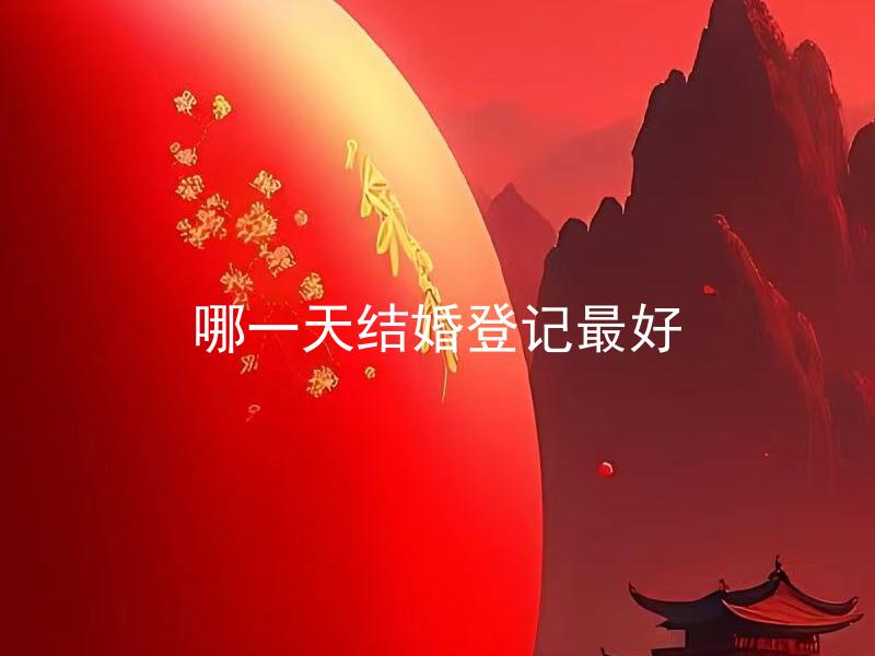 哪一天结婚登记最好