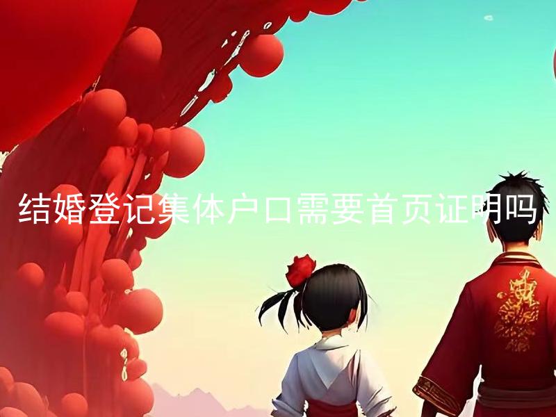 结婚登记集体户口需要首页证明吗