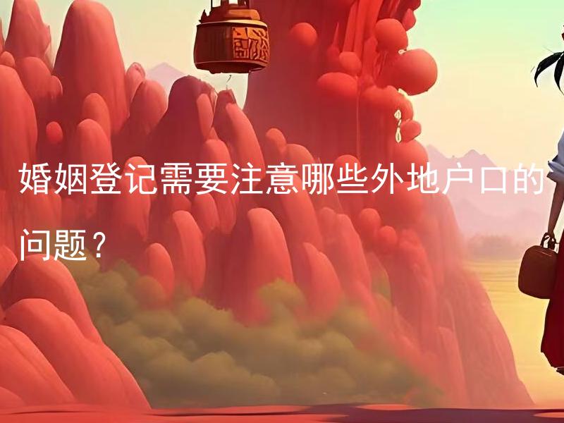 婚姻登记需要注意哪些外地户口的问题？