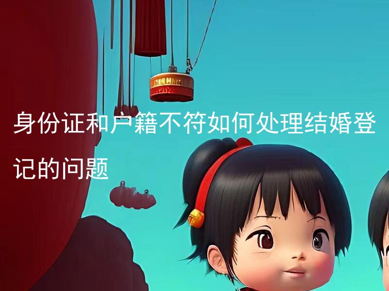 身份证和户籍不符如何处理结婚登记的问题
