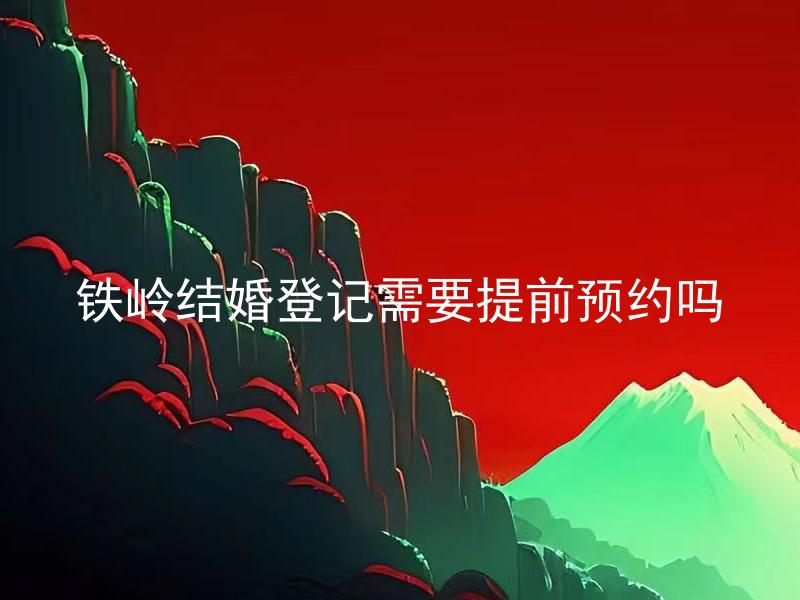 铁岭结婚登记需要提前预约吗