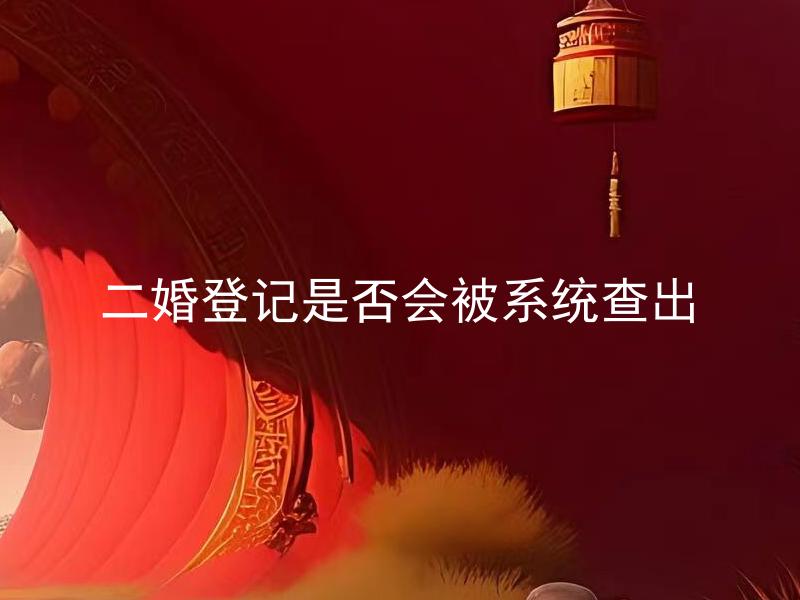 二婚登记是否会被系统查出