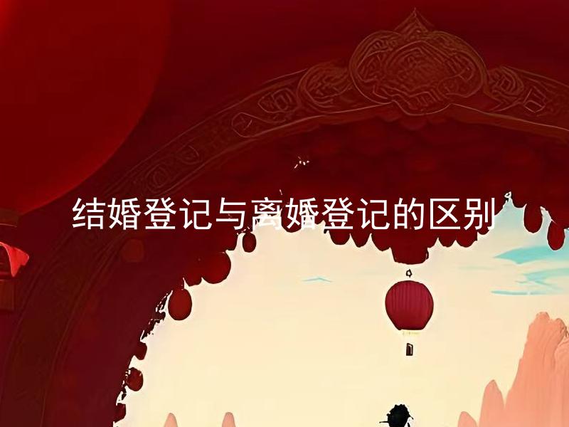 结婚登记与离婚登记的区别