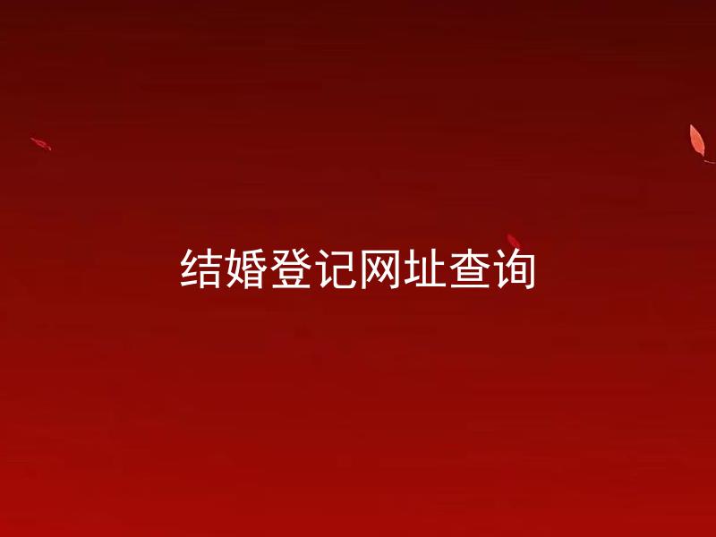 结婚登记网址查询