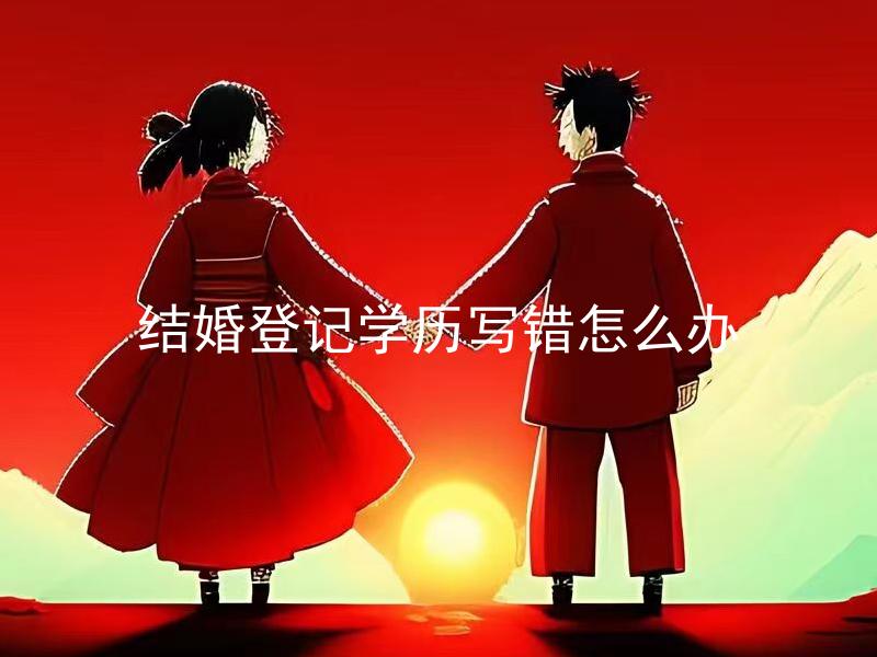 结婚登记学历写错怎么办