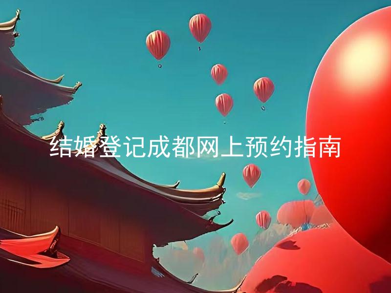 结婚登记成都网上预约指南