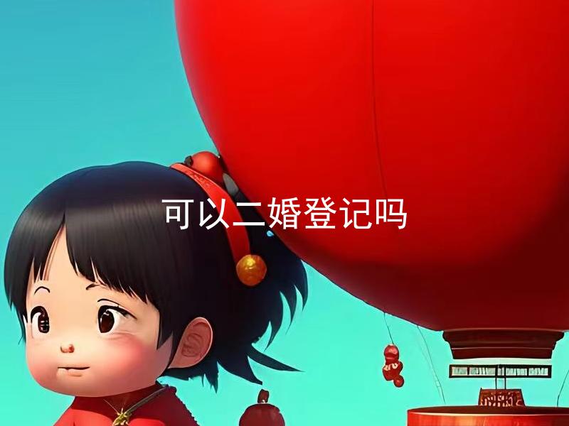 可以二婚登记吗