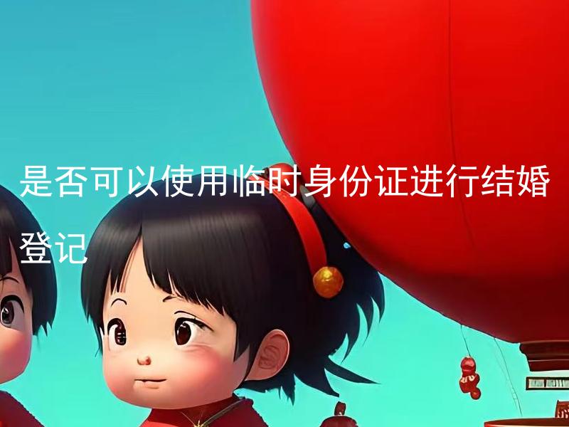 是否可以使用临时身份证进行结婚登记