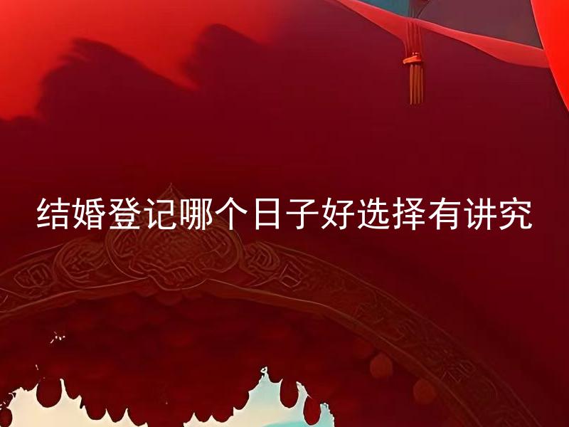结婚登记哪个日子好选择有讲究