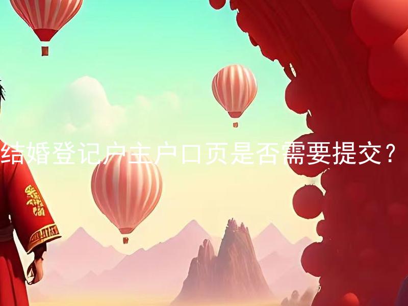 结婚登记户主户口页是否需要提交？