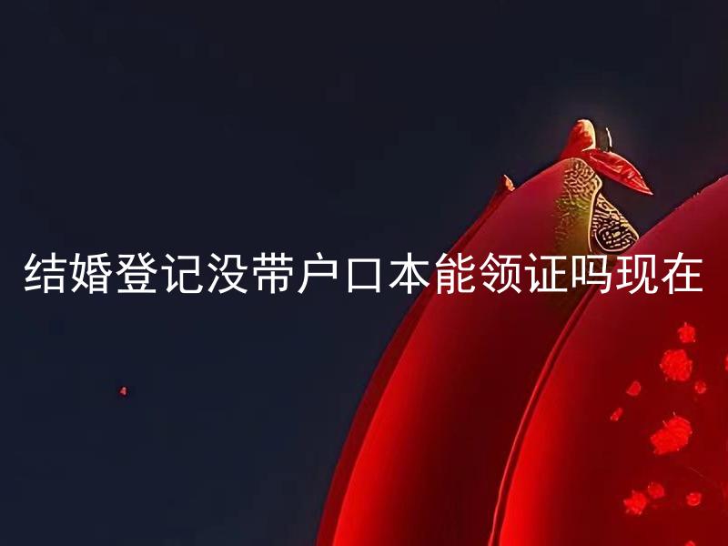 结婚登记没带户口本能领证吗现在 结婚登记没有身份证可以登记吗？