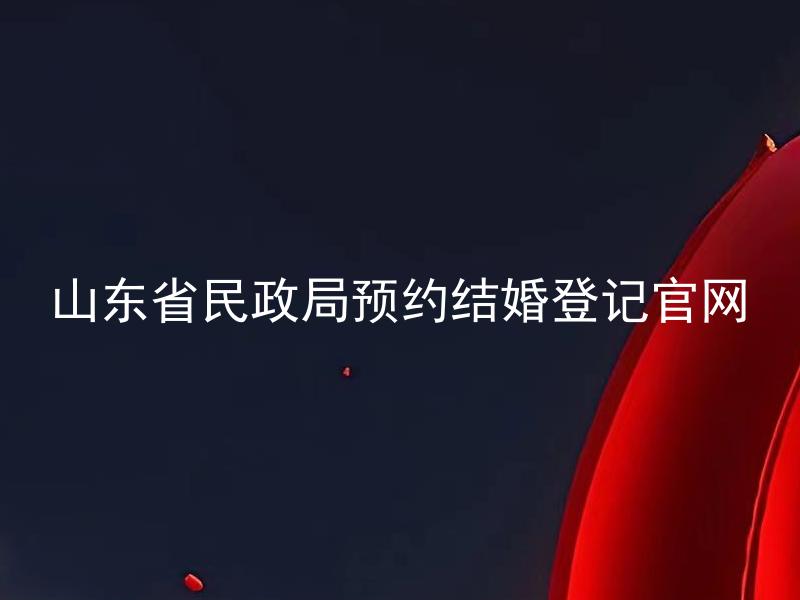 山东省民政局预约结婚登记官网 山东省民政局预约结婚登记官网怎么使用？
