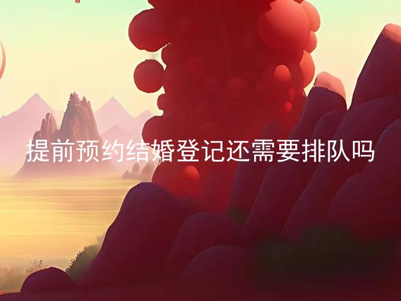 提前预约结婚登记还需要排队吗 如何预约结婚登记后才能免去排队等候的时间？