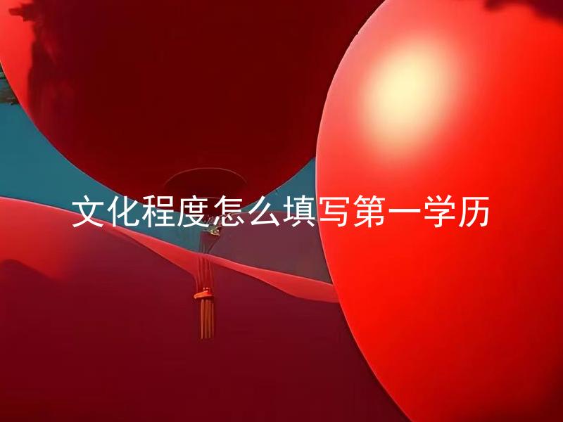 文化程度怎么填写第一学历 第一学历中文化程度应该怎么填写？