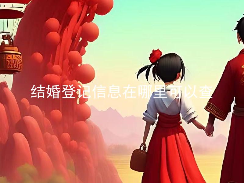 结婚登记信息在哪里可以查 结婚登记信息可以在什么平台上查阅？