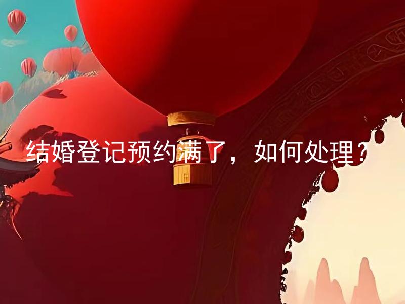 结婚登记预约满了，如何处理？